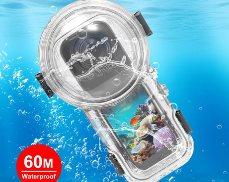For Insta360 X5 PULUZ Quick Release 60m Waterproof Sealed Diving Case