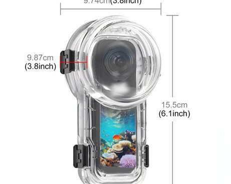 For Insta360 X5 PULUZ Quick Release 60m Waterproof Sealed Diving Case