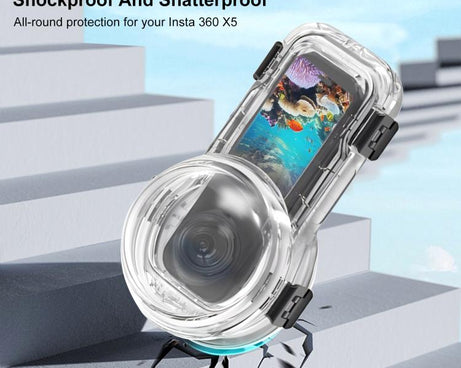 For Insta360 X5 PULUZ Quick Release 60m Waterproof Sealed Diving Case