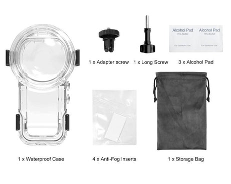 For Insta360 X5 PULUZ Quick Release 60m Waterproof Sealed Diving Case, Quick Release Diving Case