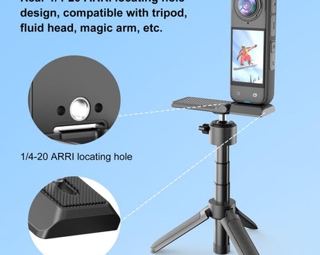 PULUZ Folding Magnetic Mount Base L Bracket For Insta360 X4 / X5 / DJI Pocket 3, For Insta360 X4 / X5 / DJI Pocket 3