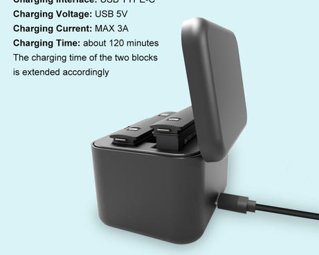 For Insta360 X5 PULUZ Dual-Batteries Charging Box Battery & Memory Card Storage Case