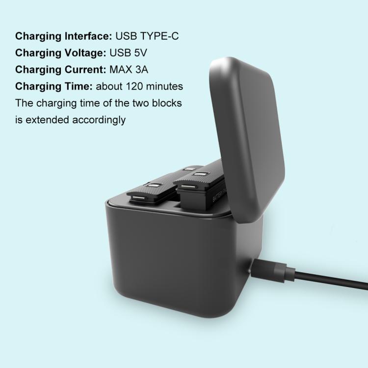 For Insta360 X5 PULUZ Dual-Batteries Charging Box Battery & Memory Card Storage Case