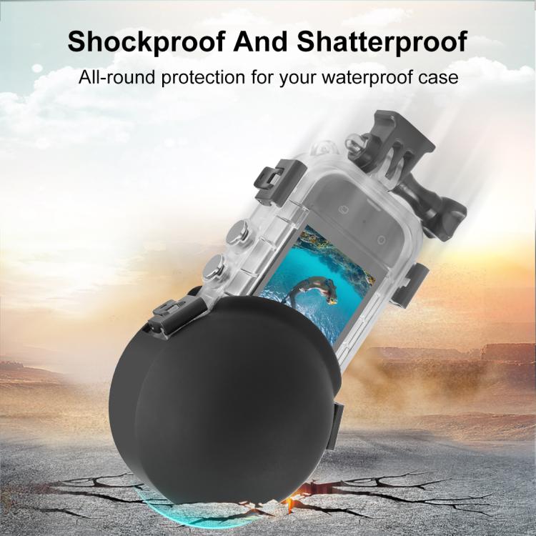 For Insta360 X5 PULUZ Invisible Dive Case Lens Guard Silicone Protective Lens Cap Cover