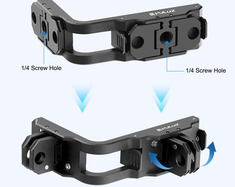 For DJI Osmo Action 5 Pro / 4 / 3 PULUZ Vertical Horizontal Shooting Quick Release Metal Magnetic L Bracket, For DJI Osmo Action 5 Pro / 4