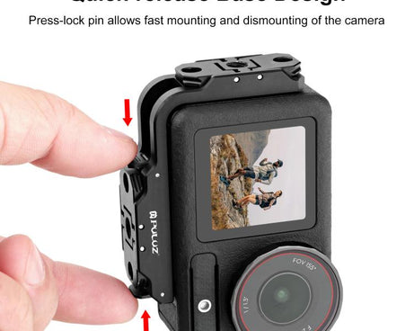 For DJI Osmo Action 5 Pro / 4 / 3 PULUZ Vertical Horizontal Shooting Quick Release Metal Magnetic L Bracket, For DJI Osmo Action 5 Pro / 4