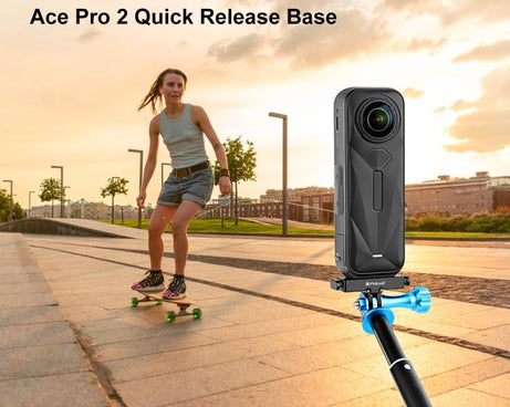 For Insta360 X5 / Ace Pro / Pro 2 PULUZ Aviation Aluminum Quick Release Base Adapter Bracket, Aluminum Quick Release Base