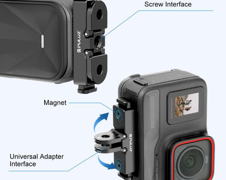 For Insta360 X5 / Ace Pro / Pro 2 PULUZ Aviation Aluminum Quick Release Base Adapter Bracket, Aluminum Quick Release Base