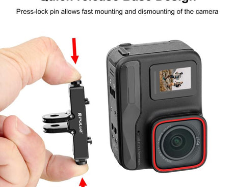 For Insta360 X5 / Ace Pro / Pro 2 PULUZ Aviation Aluminum Quick Release Base Adapter Bracket, Aluminum Quick Release Base