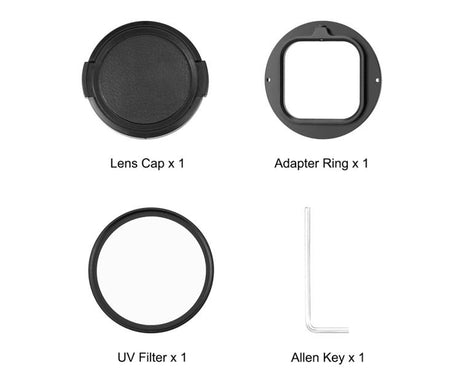 For Insta360 Ace Pro 2 PULUZ 52mm UV Lens Filter Adapter Ring with Lens Cover, For Insta360 Ace Pro 2 Filter Adapter Ring
