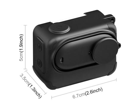For Insta360 GO 3S PULUZ Camera Charging Box Silicone Cover with Lens Cap & Strap