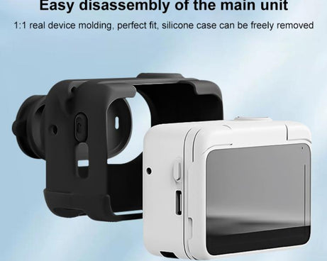 For Insta360 GO 3S PULUZ Camera Charging Box Silicone Cover with Lens Cap & Strap