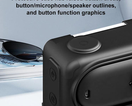 For Insta360 GO 3S PULUZ Camera Charging Box Silicone Cover with Lens Cap & Strap