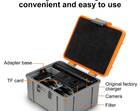 For DJI Osmo Action 5 Pro / 4 / 3 PULUZ Waterproof Hard Carrying Suitcase Outdoor Protective Storage Box