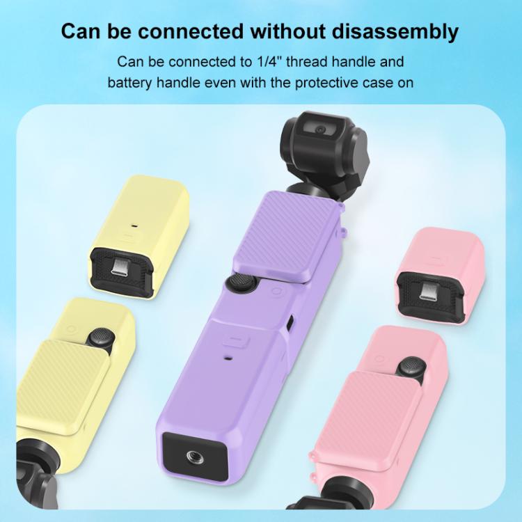 For DJI OSMO Pocket 3 PULUZ 6 in 1 Body Lens Handle Screen Mic Silicone TPU Cover