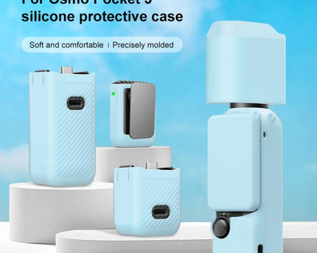 For DJI OSMO Pocket 3 PULUZ 6 in 1 Body Lens Handle Screen Mic Silicone TPU Cover