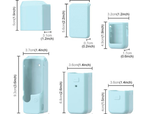 For DJI OSMO Pocket 3 PULUZ 6 in 1 Body Lens Handle Screen Mic Silicone TPU Cover