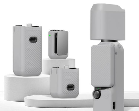 For DJI OSMO Pocket 3 PULUZ 6 in 1 Body Lens Handle Screen Mic Silicone TPU Cover