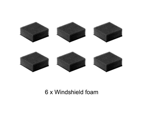 For Insta360 X5 / X4 / X3 PULUZ 6pcs Noise Reduction Windshield Foam Gasket
