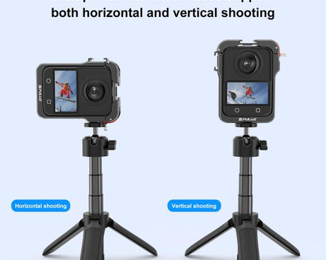 For DJI Osmo 360 PULUZ Aluminum Alloy Protective Cage Expansion Frame with Lens Cover, Protective Cage