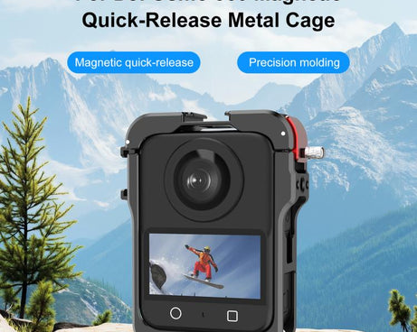 For DJI Osmo 360 PULUZ Aluminum Alloy Protective Cage Expansion Frame with Lens Cover, Protective Cage