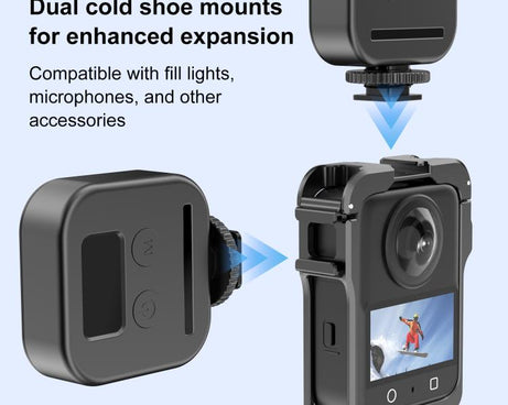 For DJI Osmo 360 PULUZ Aluminum Alloy Protective Cage Expansion Frame with Lens Cover, Protective Cage