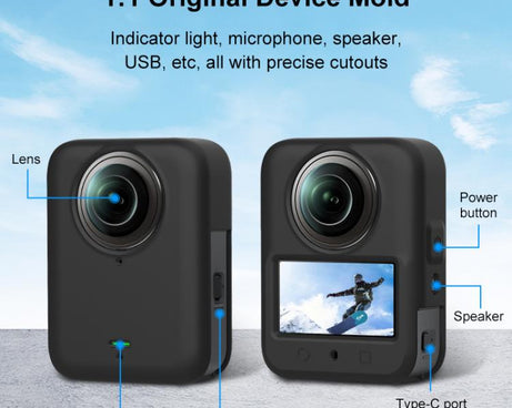 For DJI Osmo 360 PULUZ Silicone Body Protective Cover with Lens Cover