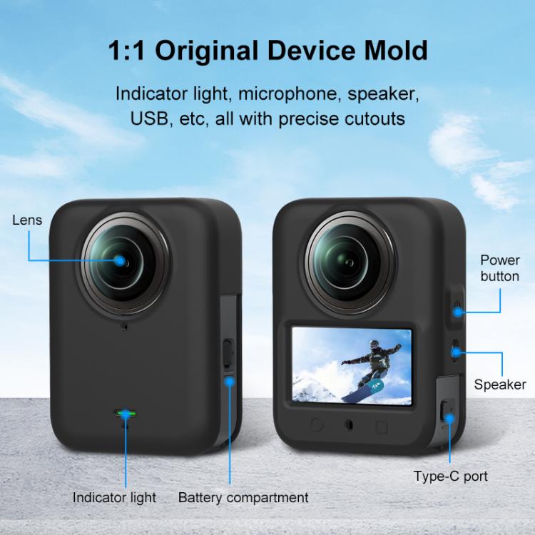 For DJI Osmo 360 PULUZ Silicone Body Protective Cover with Lens Cover