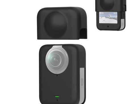 For DJI Osmo 360 PULUZ Silicone Body Protective Cover with Lens Cover, Body Cover with Lens Cover (Black), Body Cover with Lens Cover (Grey)