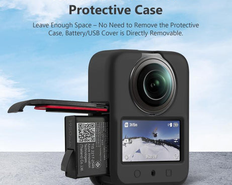 For DJI Osmo 360 PULUZ Silicone Body Protective Cover with Lens Cover, Body Cover with Lens Cover (Black), Body Cover with Lens Cover (Grey)