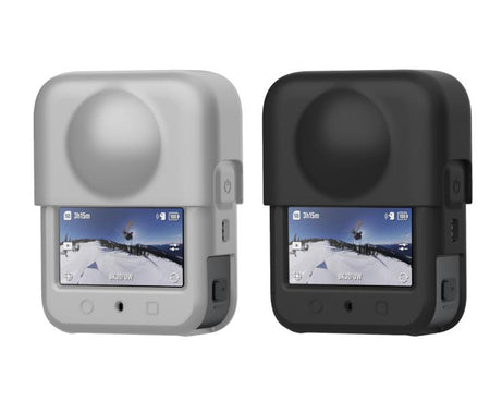 For DJI Osmo 360 PULUZ Silicone Body Protective Cover with Lens Cover, Body Cover with Lens Cover (Black), Body Cover with Lens Cover (Grey)