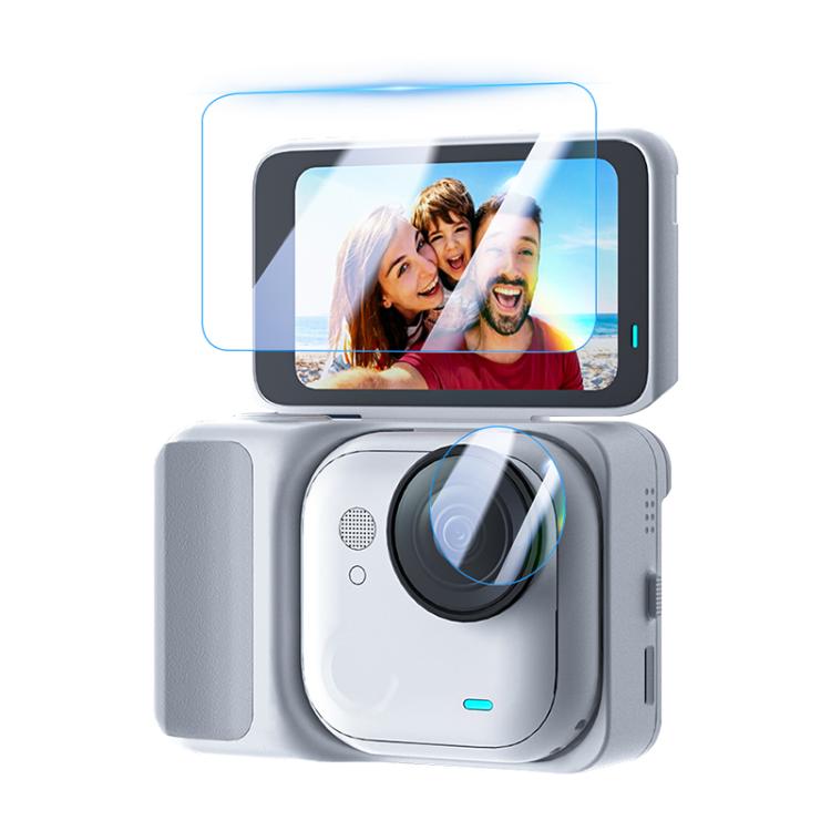 For Insta360 GO Ultra PULUZ 2 in 1 Screen + Lens Tempered Glass Film