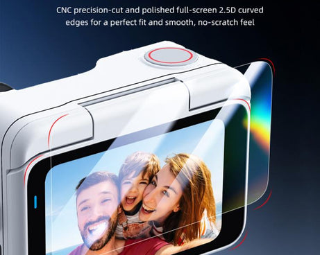 For Insta360 GO Ultra PULUZ 2 in 1 Screen + Lens Tempered Glass Film