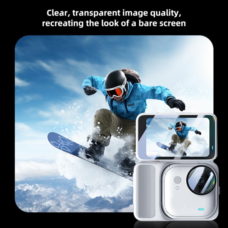 For Insta360 GO Ultra PULUZ 2 in 1 Screen + Lens Tempered Glass Film