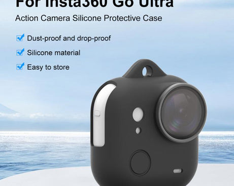 For Insta360 GO Ultra PULUZ Body Silicone Protective Cover with Lens Cap & Lanyards