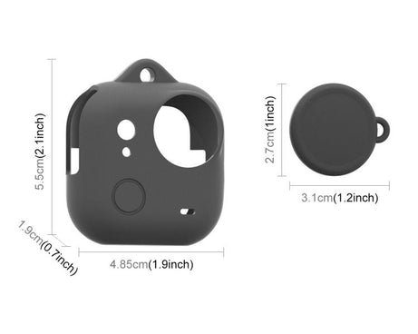 For Insta360 GO Ultra PULUZ Body Silicone Protective Cover with Lens Cap & Lanyards, Protective Cover (Black), Protective Cover (White), Protective Cover (Red)