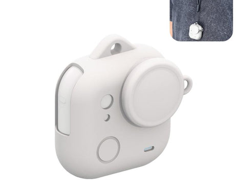 For Insta360 GO Ultra PULUZ Body Silicone Protective Cover with Lens Cap & Lanyards, Protective Cover (Black), Protective Cover (White), Protective Cover (Red)
