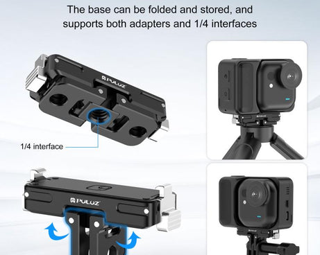 For Insta360 GO Ultra PULUZ Magnetic Aluminum Alloy Quick Release Base Mount