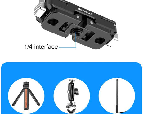 For Insta360 GO Ultra PULUZ Magnetic Aluminum Alloy Quick Release Base Mount