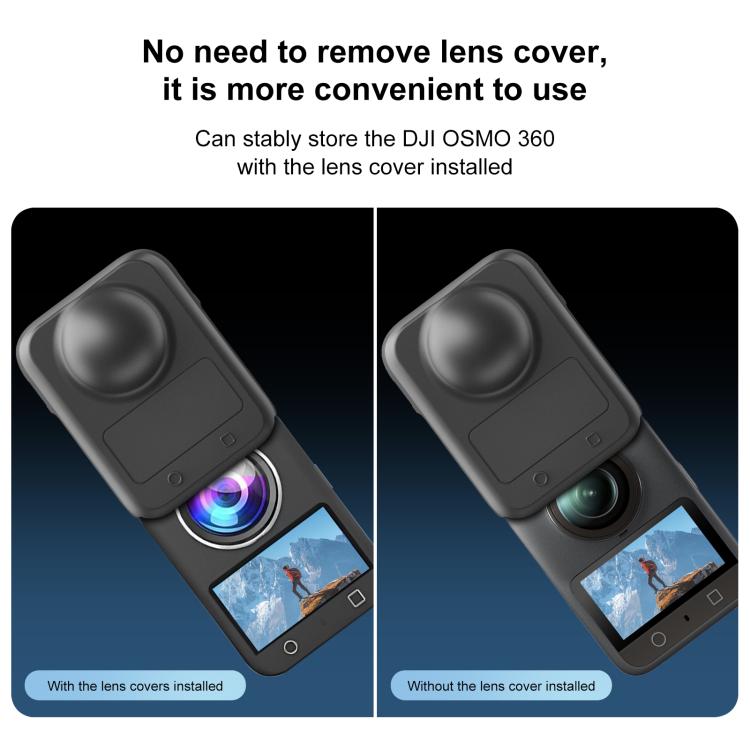 For DJI Osmo 360 STARTRC Camera All-in-one Body Lens Silicone Cover