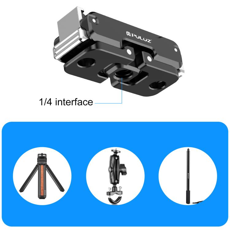 For DJI Osmo Nano PULUZ Magnetic Metal Quick Release Base Mount