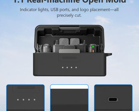 For DJI Mic 3 PULUZ Charging Case Silicone Scratch-proof Protective Cover