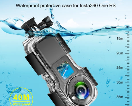 For Insta360 One RS 1-Inch 360 Edition PULUZ 40m Underwater Waterproof Housing Case