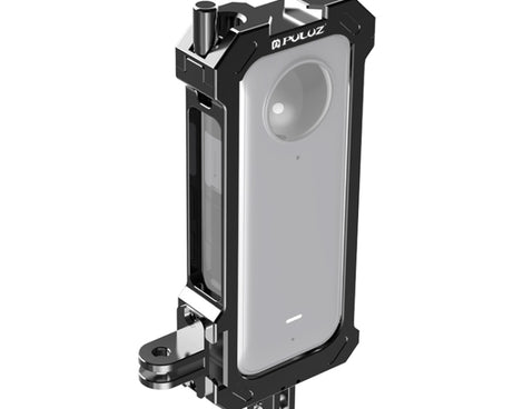 For Insta360 X3 PULUZ Metal Protective Cage Rig Housing Frame with Expand Cold Shoe Base & Tripod Adapter