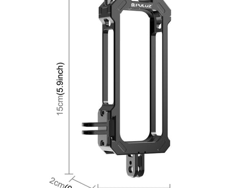 For Insta360 X3 PULUZ Metal Protective Cage Rig Housing Frame with Expand Cold Shoe Base & Tripod Adapter