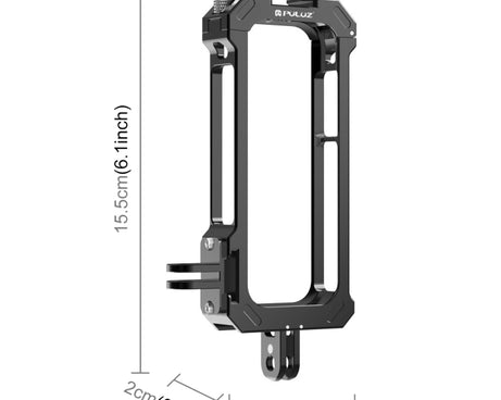 For Insta360 X3 PULUZ Metal Protective Cage Rig Housing Frame with Expand Cold Shoe Base & Tripod Adapter, For Insta360 X3