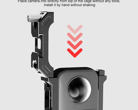 For Insta360 X3 PULUZ Metal Protective Cage Rig Housing Frame with Expand Cold Shoe Base & Tripod Adapter, For Insta360 X3