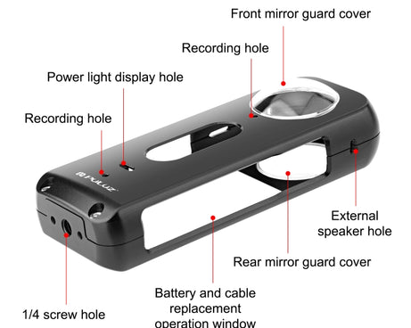 For Insta360 X3 PULUZ Metal Protective Cage Rig Housing Frame with Lens Protector