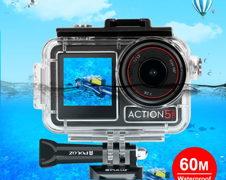 For DJI Osmo Action 5 Pro / 3 / 4 PULUZ 60m Underwater Waterproof Housing Diving Case with Cold Shoe & Buckle Basic Mount & Screw, For DJI Osmo Action 3 / 4 Waterproof Case