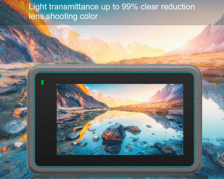 For DJI Osmo Action 3  PULUZ 3-in-1 Lens Front and Back Screen Tempered Glass Explosion-proof Film